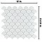 Expressions Scalloped White Glass Mosaic Tile - Per Sheet - .96 Sq. Ft. Per Sheet