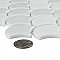 Expressions Scalloped White Glass Mosaic Tile - Per Sheet - .96 Sq. Ft. Per Sheet