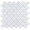 Expressions Scalloped White Glass Mosaic Tile - Per Sheet - .96 Sq. Ft. Per Sheet