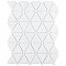 Expressions Treux White Glass Mosaic Tile - Per Sheet - .93 Sq. Ft. Per Sheet
