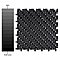 Expressions Weave Black Glass Mosaic Tile - Per Sheet - 1.06 Sq. Ft. Per Sheet