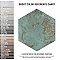 Zinc Hex Green 9-7/8" x 11-1/4" Porcelain Floor & Wall Tile - Sold Per Case of 17 - 10.03 Sq. Ft.