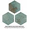 Zinc Hex Green 9-7/8" x 11-1/4" Porcelain Floor & Wall Tile - Sold Per Case of 17 - 10.03 Sq. Ft.