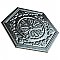 Zinc Hex Silver Decor 9-7/8" x 11-1/4" Porcelain Floor & Wall Tile - Sold Per Case of 17 - 10.03 Sq. Ft.