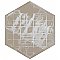 Zinc Hex Silver Decor 9-7/8" x 11-1/4" Porcelain Floor & Wall Tile - Sold Per Case of 17 - 10.03 Sq. Ft.
