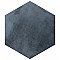 Industrial Hex Blue 8-1/2" x 9-7/8" Porcelain Floor & Wall Tile - 9 Tiles Per Case - 4.05 Sq. Ft.