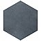 Industrial Hex Blue 8-1/2" x 9-7/8" Porcelain Floor & Wall Tile - 9 Tiles Per Case - 4.05 Sq. Ft.