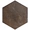 Industrial Hex Copper 8-1/2" x 9-7/8" Porcelain Floor & Wall Tile - 9 Tiles Per Case - 4.05 Sq. Ft.