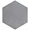 Industrial Hex Silver 8-1/2" x 9-7/8" Porcelain Floor & Wall Tile - 9 Tiles Per Case - 4.05 Sq. Ft.
