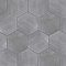 Industrial Hex Silver 8-1/2" x 9-7/8" Porcelain Floor & Wall Tile - 9 Tiles Per Case - 4.05 Sq. Ft.
