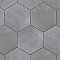 Industrial Hex Silver 8-1/2" x 9-7/8" Porcelain Floor & Wall Tile - 9 Tiles Per Case - 4.05 Sq. Ft.
