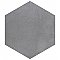 Industrial Hex Silver 8-1/2" x 9-7/8" Porcelain Floor & Wall Tile - 9 Tiles Per Case - 4.05 Sq. Ft.