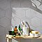 Industrial Hex White 8-1/2" x 9-7/8" Porcelain Floor & Wall Tile - 9 Tiles Per Case - 4.05 Sq. Ft.