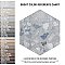Recycle Hex River Blue 8-1/2" x 9-7/8" Porcelain Floor & Wall Tile - 9 Tiles Per Case - 4.05 Sq. Ft.