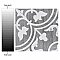 Llama Arte Loire Verso Silver Smoke 9-3/4" x 9-3/4" Porcelain Floor & Wall Tile - Per Case of 16 - 10.88 Sq. Ft.