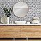 Llama Arte Loire Verso Silver Smoke 9-3/4" x 9-3/4" Porcelain Floor & Wall Tile - Per Case of 16 - 10.88 Sq. Ft.