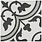 Arte Grey 9-3/4" x 9-3/4"Porcelain Tile - White/Gray- Per Case of 16 - 11.11 Square Feet