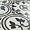 Arte Grey 9-3/4" x 9-3/4"Porcelain Tile - White/Gray- Per Case of 16 - 11.11 Square Feet