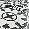 Arte White 9-3/4" x 9-3/4" Porcelain Tile - White/Black - Per Case of 16 - 11.11 Square Feet