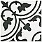 Arte White 9-3/4" x 9-3/4" Porcelain Tile - White/Black - Per Case of 16 - 11.11 Square Feet