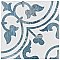 Cassis Arte Blue 9-3/4" x 9-3/4" Porcelain Tile - Per Case of 16 Tile - 10.88 Sq. Ft. Per Case