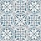 Cassis Arte Blue 9-3/4" x 9-3/4" Porcelain Tile - Per Case of 16 Tile - 10.88 Sq. Ft. Per Case