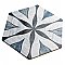 Cassis Hex Flower Black 8-5/8" x 9-7/8" Porcelain Floor & Wall Tile - 25 Tiles Per Case - 11.5 Sq. Ft.