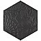 Gaudi Black Hex Ducados 8-5/8" x 9-7/8" Porcelain Tile - Per Case of 25 Tile - 11.41 Sq. Ft. Per Case