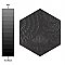 Gaudi Black Hex Ducados 8-5/8" x 9-7/8" Porcelain Tile - Per Case of 25 Tile - 11.41 Sq. Ft. Per Case