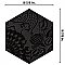 Gaudi Lux Black Hex Ducados 8-5/8" x 9-7/8" Porcelain Tile - Per Case of 25 Tile - 11.41 Sq. Ft. Per Case