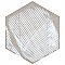 Gaudi Lux Black Hex Ducados 8-5/8" x 9-7/8" Porcelain Tile - Per Case of 25 Tile - 11.41 Sq. Ft. Per Case
