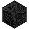 Gaudi Lux Black Hex Ducados 8-5/8" x 9-7/8" Porcelain Tile - Per Case of 25 Tile - 11.41 Sq. Ft. Per Case