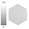 Gaudi Lux White Hex Ducados 8-5/8" x 9-7/8" Porcelain Tile - Per Case of 25 Tile - 11.41 Sq. Ft. Per Case