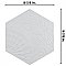 Gaudi Lux White Hex Ducados 8-5/8" x 9-7/8" Porcelain Tile - Per Case of 25 Tile - 11.41 Sq. Ft. Per Case