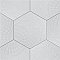 Gaudi Lux White Hex Ducados 8-5/8" x 9-7/8" Porcelain Tile - Per Case of 25 Tile - 11.41 Sq. Ft. Per Case