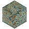 Gaudi React Hex Ocean 8-5/8" x 9-7/8" Porcelain Tile - Per Case of 25 Tile - 11.41 Sq. Ft. Per Case
