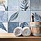 Nusa Sapphire 9-3/4" x 9-3/4" Porcelain Floor & Wall Tile - 16 Tiles Per Case - 10.88 Sq. Ft.