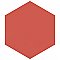 Textile Basic Hex Red 8-5/8" x 9-7/8" Porcelain Tile - Sold Per Case of 25 - 11.56 Square Feet