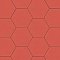 Textile Basic Hex Red 8-5/8" x 9-7/8" Porcelain Tile - Sold Per Case of 25 - 11.56 Square Feet