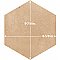 Aspdin Hex Cotto 8-5/8" x 9-7/8" Porcelain Floor and Wall Tile - 25 Tiles Per Case - 11.5 Square Feet