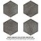 Nagpur Grand Hex Grafito 19" x 22" Porcelain Floor & Wall Tile - 6 Tiles Per Case - 13.2 Sq. Ft.