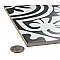 Majestic Tiena Black 9-3/4 "x 9-3/4" Porcelain Tile - Per Piece - .68 Sq. Ft.