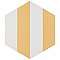 Porto Capri Hex Dandelion 8-5/8" x 9-7/8" Porcelain Tile - Per Case of 25 Tile - 11.56 Sq. Ft. Per Case