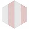 Porto Capri Hex Rose 8-5/8"x 9-7/8" Porcelain Tile - Per Case of 5 Sheets - 5.30 Sq. Ft.