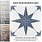 Stella Azul Blue and White 9-3/4" x 9-3/4" Ceramic Tile - Sold Per Case of 16 - 11.11 Square Feet Per Case