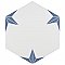 Stella Hex Azul 8-5/8" x 9-7/8" Porcelain Tile - Per Case of 25 Tile - 11.56 Sq. Ft. Per Case