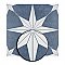 Stella Day Blue and White 9-3/4" x 9-3/4" Ceramic Tile - Sold Per Case of 16 - 11.11 Square Feet Per Case