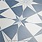 Stella Day Blue and White 9-3/4" x 9-3/4" Ceramic Tile - Sold Per Case of 16 - 11.11 Square Feet Per Case