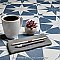 Stella Day Blue and White 9-3/4" x 9-3/4" Ceramic Tile - Sold Per Case of 16 - 11.11 Square Feet Per Case