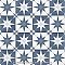 Stella Day Blue and White 9-3/4" x 9-3/4" Ceramic Tile - Sold Per Case of 16 - 11.11 Square Feet Per Case